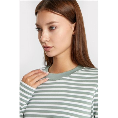 Джемпер женский 122867 (Шалфей полоска)