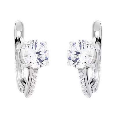 Серьги из серебра куб.циркон., С1203