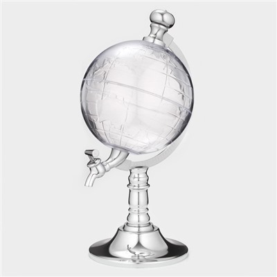 Башня пивная с воронкой «Земной шар», 1.9 л, цвет серебристый