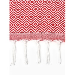 Плед с кисточками «Этель» East, 100×180 см, красный