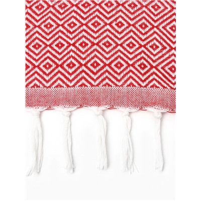 Плед с кисточками «Этель» East, 100×180 см, красный