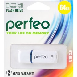 ФЛЕШ-накопитель (USB) PERFEO 64GB C09  Белый Perfeo