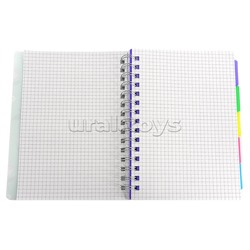 Тетрадь 120л., А5, клетка, "Free Idea", гребень, пластиковая обложка