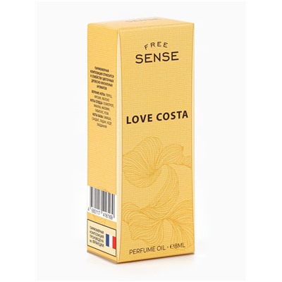 Парфюмерное масло женское Free Sense Love Costa, 8 мл (по мотивам Lacoste Pour Femme (Lacoste)