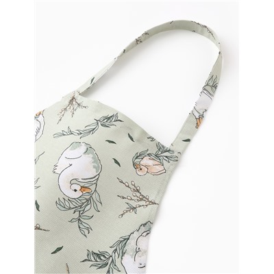 Фартук «Доляна» Divine day, зеленый, 60×70 см, 100% хлопок, рогожка 164 г/м²