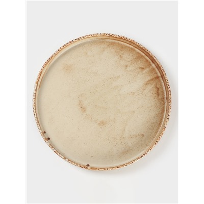 Тарелка с бортиком Magistro Organic brown, d=28.2 см, фарфор, бежевая
