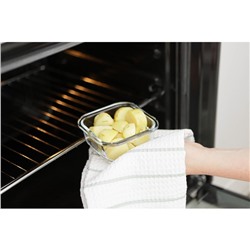 Контейнер Доляна Cook and Freeze, 300 мл, 12×6 см, с крышкой, жаропрочное стекло, цвет МИКС