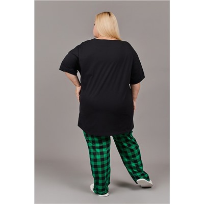 Пижама с брюками с брюками Больших размеров (П-111б-однотонная) НАТАЛИ, 1224945