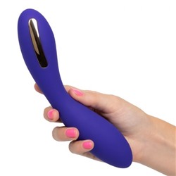 Фиолетовый вибратор с электростимуляцией Intimate E-Stimulator Wand - 21,5 см.