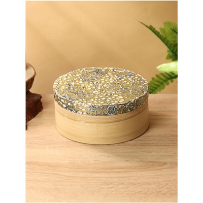 Банка для сыпучих продуктов, 16×16×6.5 см, бамбук
