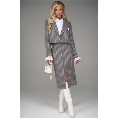 Юбка Сиара (полоска/серый)