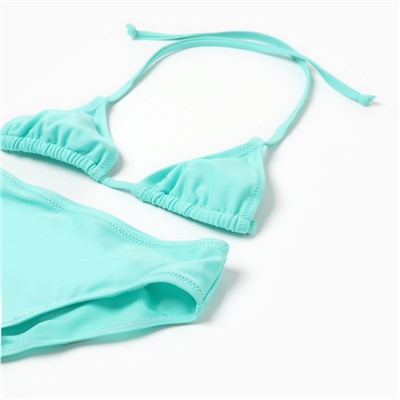 Купальник раздельный для девочек, цвет бирюзовый, рост 104-110 см