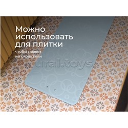 Коврик резиновый для ванны антискользящий 35 x 76см, серо-голубо