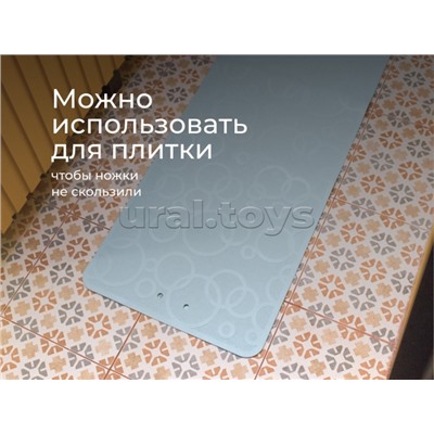 Коврик резиновый для ванны антискользящий 35 x 76см, серо-голубо