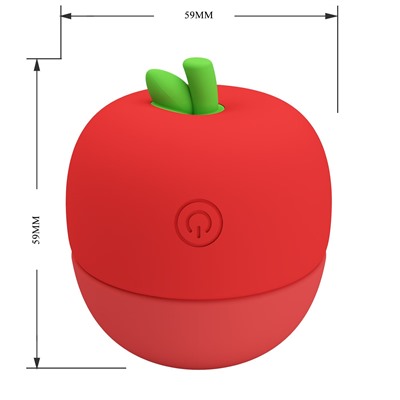 Красный клиторальный стимулятор в форме яблочка Apple Secret