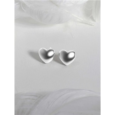 Кольцо из серебра родированное - Сердце К-7515р