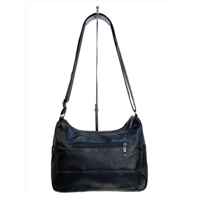 Женская сумка из искусственной кожи, цвет черный