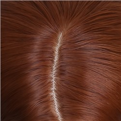 Парик искусственный, имитация кожи, 60 см, 160 г, цвет рыжий