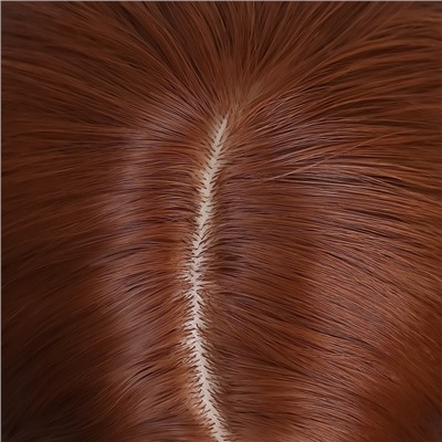 Парик искусственный, имитация кожи, 60 см, 160 г, цвет рыжий