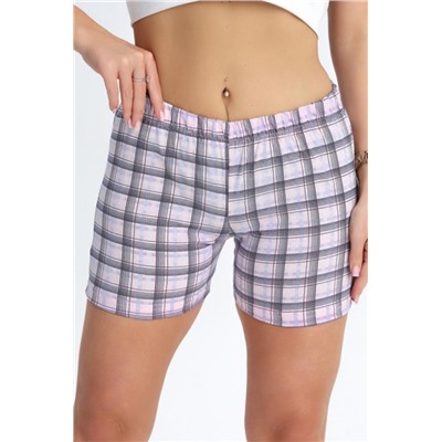 Шорты женские 306 (Розовая клетка)