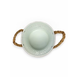 Кашпо «Ведёрко цветочный сад», 13×13×12 см, белое