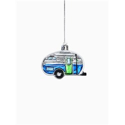 Ёлочные игрушки 3 шт., «Зимнее волшебство, Фургончики» пластик, 4×7 см, синий