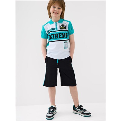 Джемпер трикотажный с воротником поло для мальчиков