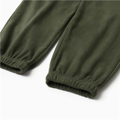 Брюки флисовые для девочки MINAKU: Fleece Soft, зелёные, рост 152 см