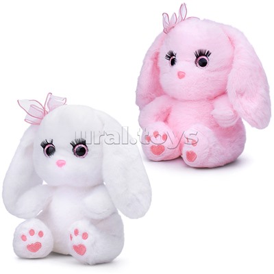 Мягкая игрушка "Заяц с бантиком" 21 см