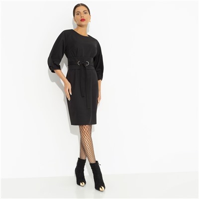 Платье с поясом, Интересный подход (черный)