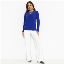 Блуза из трикотажа-лапша, Неисчерпаемый талант (спелая голубика)