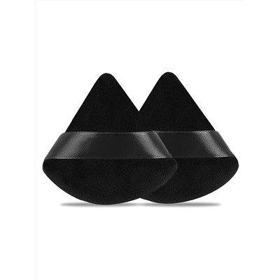 Kristaller Набор спонжей-пуховок в пластиковом контейнере для сухих и кремовых текстур, черный, 6 шт. 28053