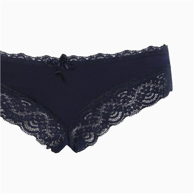 Набор женских трусов слипы (3 шт.), цвет серый/синий/бордовый, размер М (42-44)