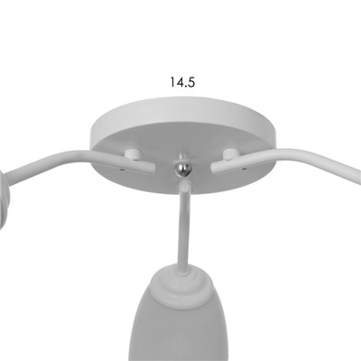 Люстра «Оникс» BayerLux 3×15 Вт E27, белый, 50×50×15 см