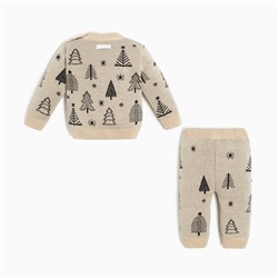 Костюм детский (джемпер, штаны) вязаный «Крошка Я. Ёлочки», рост 68-74 см