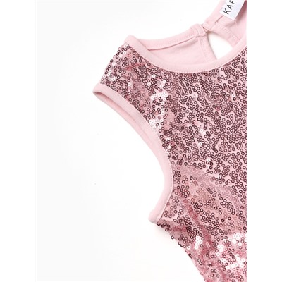 Платье нарядное для девочки KAFTAN, с пайетками, рост 98-104, розовое