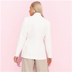 Жакет приталенного силуэта, Дерзкий силуэт (белый)