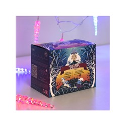 Гирлянда «Нить» 5 м с насадками «Сосульки тающие», IP20, прозрачная нить, 20 LED, свечение мульти (RG/RB), мигание, 220 В