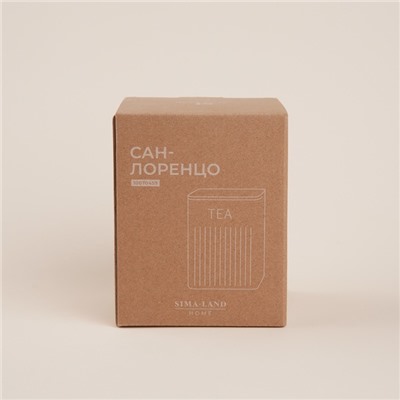 Банка для сыпучих «Сан-Лоренцо», 10×13 см, с бамбуковой крышкой, сталь, розовая