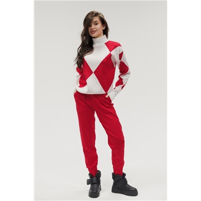 Вязаный костюм трикотажный с брюками