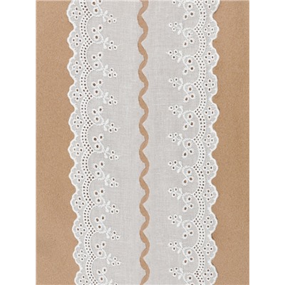 Кружево шитьё, 70 мм, 13.7±1 м, белое