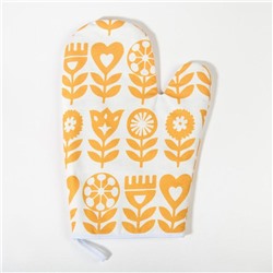 Набор Кухонный Этель «Yellow garden», варежка-прихватка 20×27 см, прихватка 19×19 см, 100% хлопок (МИКС)