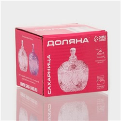 Сахарница Доляна «Сумерки», 250 мл, 10×12.5 см, с крышкой, стекло