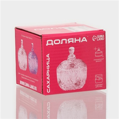 Сахарница Доляна «Сумерки», 250 мл, 10×12.5 см, с крышкой, стекло