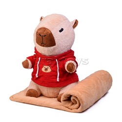 Мягкая игрушка "Капибара" с пледом