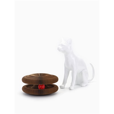 Когтеточка - игрушка «Пижон. Бублик», 11×11×7/20×11 см, гофрокартон, коричневая