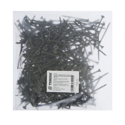 Саморез 3.5×55 мм ТУНДРА PREMIUM, потай, крупная резьба, шлиц PH, фосфатированный, 1 кг