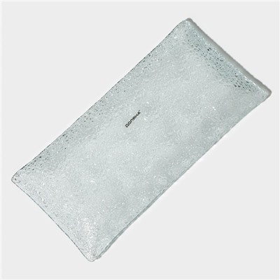 Блюдо сервировочное Доляна «Акцент», 25.5×12.5 см, стекло, прозрачное