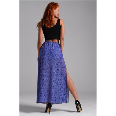 Юбка женская 7441 (Леопард на сирени)