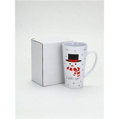 УЦЕНКА Кружка керамическая новогодняя «С новым годом! Снеговик», 450 мл